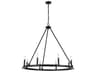 Dainolite Colby 8-Light Matte Black Candelabra Chandelier