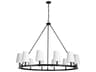 Dainolite Colby 12-Light Matte Black White Candelabra Chandelier