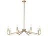 Dainolite Clayton 8-Light Aged Brass Candelabra Chandelier