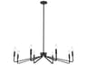Dainolite Clayton 8-Light Matte Black Candelabra Chandelier