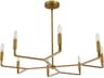 Dainolite Colette 8-Light Aged Brass Candelabra Chandelier