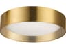 Dainolite Carmen 1-Light Aged Brass Round Flush Mount