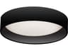 Dainolite Carmen 1-Light Matte Black Round Flush Mount