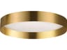 Dainolite Carmen 1-Light Aged Brass Round Flush Mount