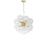 Dainolite Comet 6-Light Aged Brass Globe Sputnik Chandelier