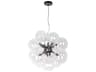 Dainolite Comet 6-Light Matte Black Globe Sputnik Chandelier