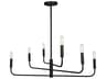 Dainolite Catalina 6-Light Matte Black Chandelier