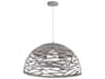 Dainolite Coral 1-Light Grey Dome Pendant