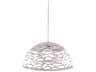 Dainolite Coral 1-Light Matte White Dome Pendant