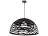 Dainolite Coral 1-Light Matte Black Dome Pendant