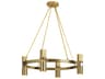 Dainolite Cerelia 8-Light Aged Brass Geometric Chandelier