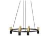 Dainolite Cerelia 12-Light Matte Black Aged Brass Geometric Chandelier