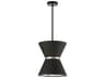 Dainolite Caterine 1-Light Matte Black Silver Mini Pendant