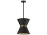 Dainolite Caterine 1-Light Matte Black Gold Mini Pendant