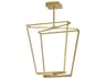 Dainolite Curant 1-Light Aged Brass White Geometric Chandelier