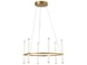 Dainolite Corvette 6-Light Aged Brass Cylinder Linear Chandelier