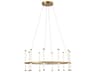 Dainolite Corvette 10-Light Aged Brass Cylinder Linear Chandelier