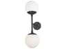 Dainolite Dayana 2-Light Matte Black Wall Sconce