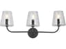 Dainolite Eleanor 3-Light Matte Black Vanity Light
