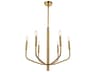 Dainolite Eleanor 6-Light Aged Brass Candelabra Chandelier