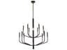 Dainolite Eleanor 14-Light Matte Black Candelabra Tiered Chandelier