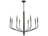 Dainolite Eleanor 8-Light Matte Black Candelabra Chandelier
