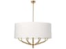 Dainolite Eleanor 8-Light Aged Brass White Drum Chandelier