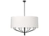 Dainolite Eleanor 8-Light Matte Black Drum Chandelier