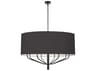 Dainolite Eleanor 8-Light Matte Black Drum Chandelier