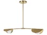 Dainolite Emma 2-Light Aged Brass Linear Island Pendant