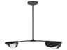 Dainolite Emma 2-Light Matte Black Linear Island Pendant