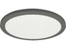 Dainolite Franchesa 1-Light Matte Black Round Flush Mount