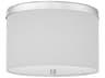 Dainolite Frederica 2-Light Polished Chrome White Drum Flush Mount