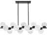 Dainolite Giovanna 13-Light Matte Black Globe Linear Island Pendant