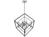 Dainolite Kappa 6-Light Polished Chrome Matte Black Geometric Pendant