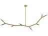 Dainolite Morgan 8-Light Aged Brass Linear Island Pendant