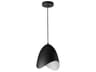 Dainolite Myra 1-Light Black White Dome Mini Pendant