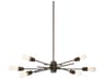 Dainolite Nebraska 6-Light Espresso Bronze Linear Sputnik Pendant