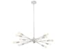 Dainolite Nebraska 10-Light Matte White Linear Sputnik Pendant