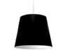 Dainolite Oversized Drum 1-Light Black Polished Chrome Pendant
