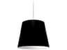 Dainolite Oversized Drum 1-Light Black Polished Chrome Silver Pendant