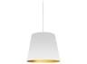 Dainolite Oversized Drum 1-Light Gold White Pendant