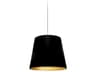 Dainolite Oversized Drum 1-Light Black Gold Pendant