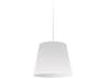 Dainolite Oversized Drum 1-Light Polished Chrome White Pendant