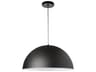 Dainolite Ofelia 1-Light Matte Black White Dome Pendant