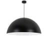 Dainolite Ofelia 1-Light Matte Black Dome Pendant