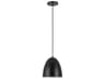 Dainolite Ofelia 1-Light Matte Black Dome Mini Pendant