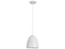 Dainolite Ofelia 1-Light Matte White Dome Mini Pendant