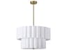 Dainolite Pacifica 4-Light Aged Brass Drum Tiered Pendant