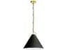 Dainolite Princeton 1-Light Black Aged Brass Pendant